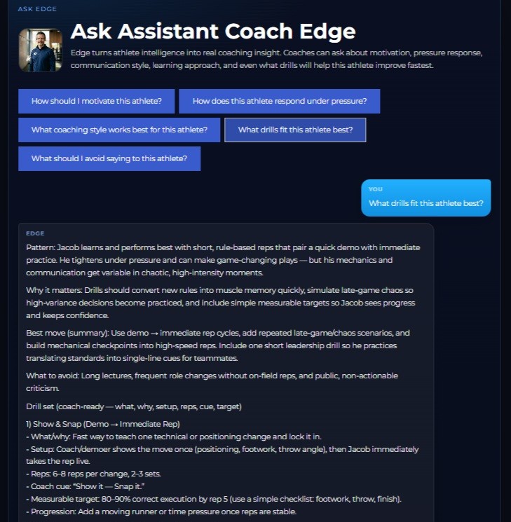 Ask Assistant Coach Edge — Jacob Murray drill recommendations